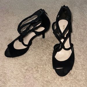 Nine West Suede Black Heels